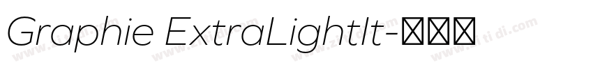 Graphie ExtraLightIt字体转换